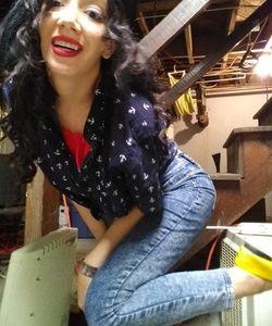 cute navy pin up Anchor sailor top vintage